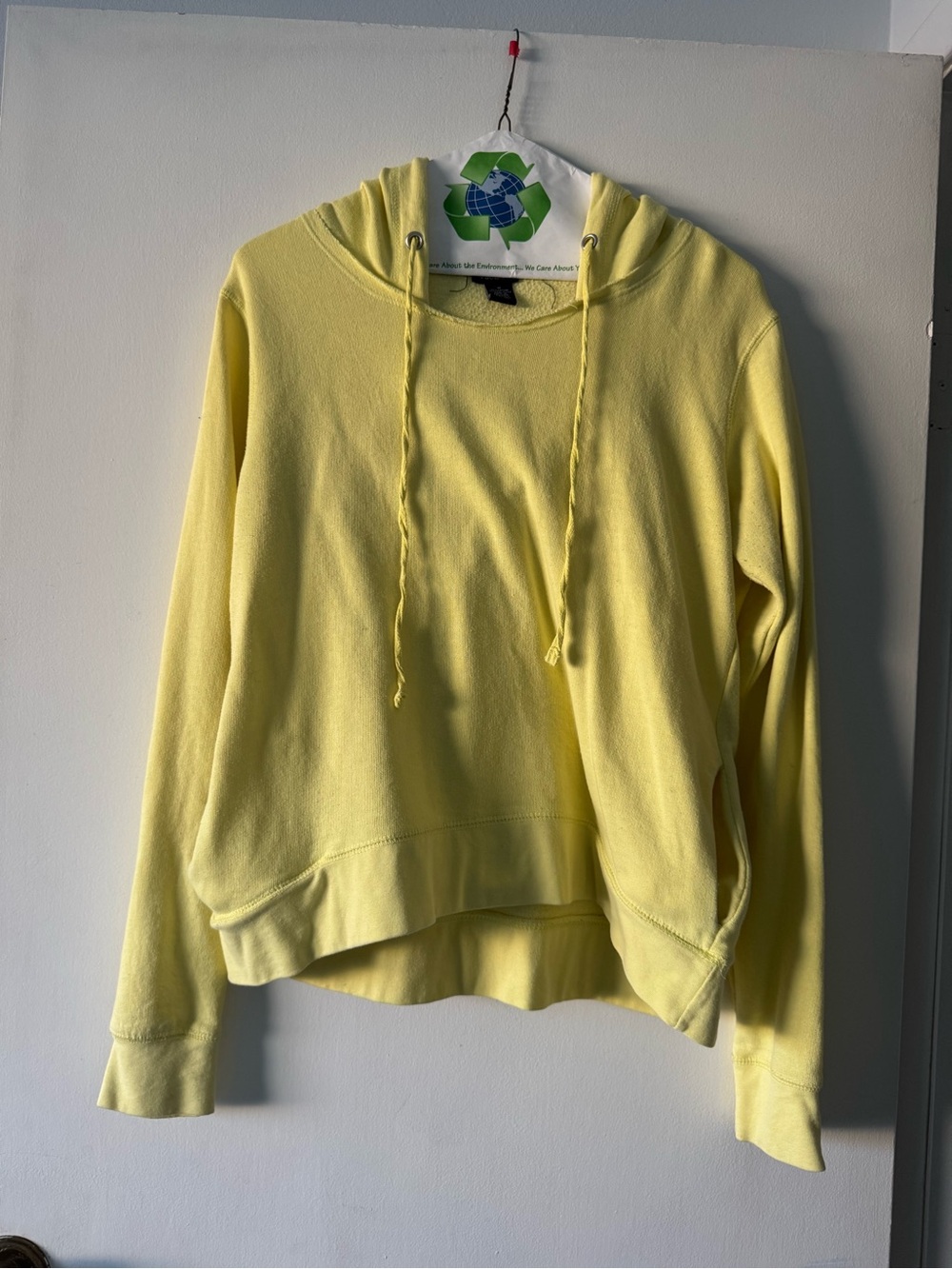 Women's Yellow Hooded Pullover Sweatshirt - Unbranded